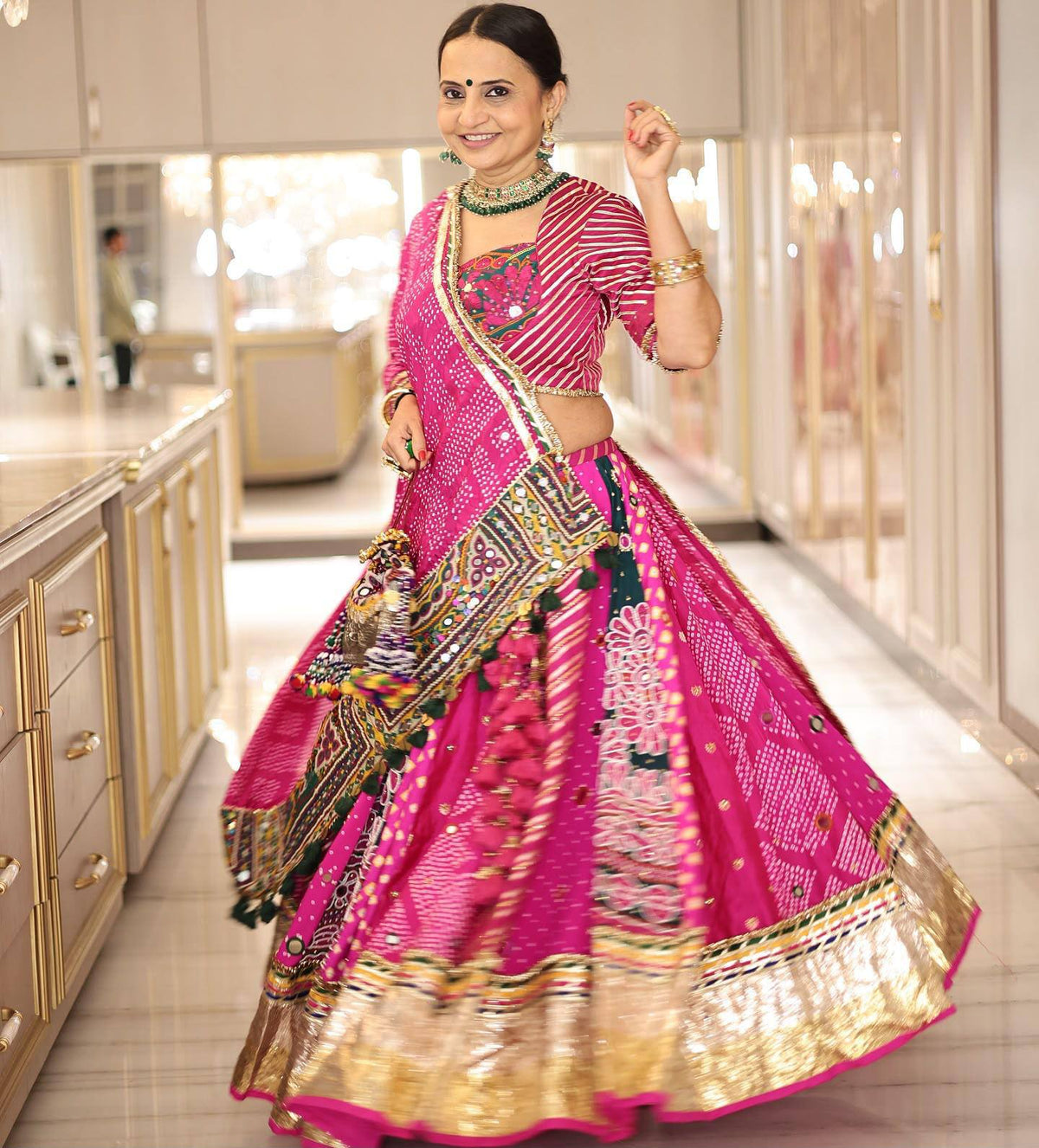 Hridya Mirror Work Lehenga Choli