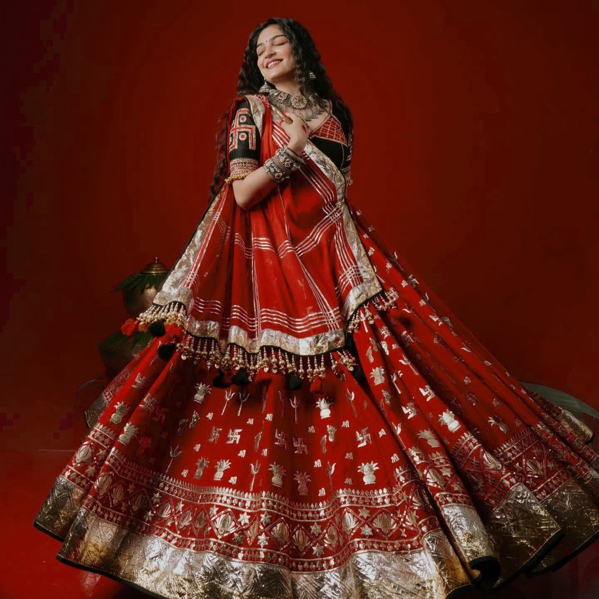 Rajvika Foil Print Lehenga Choli