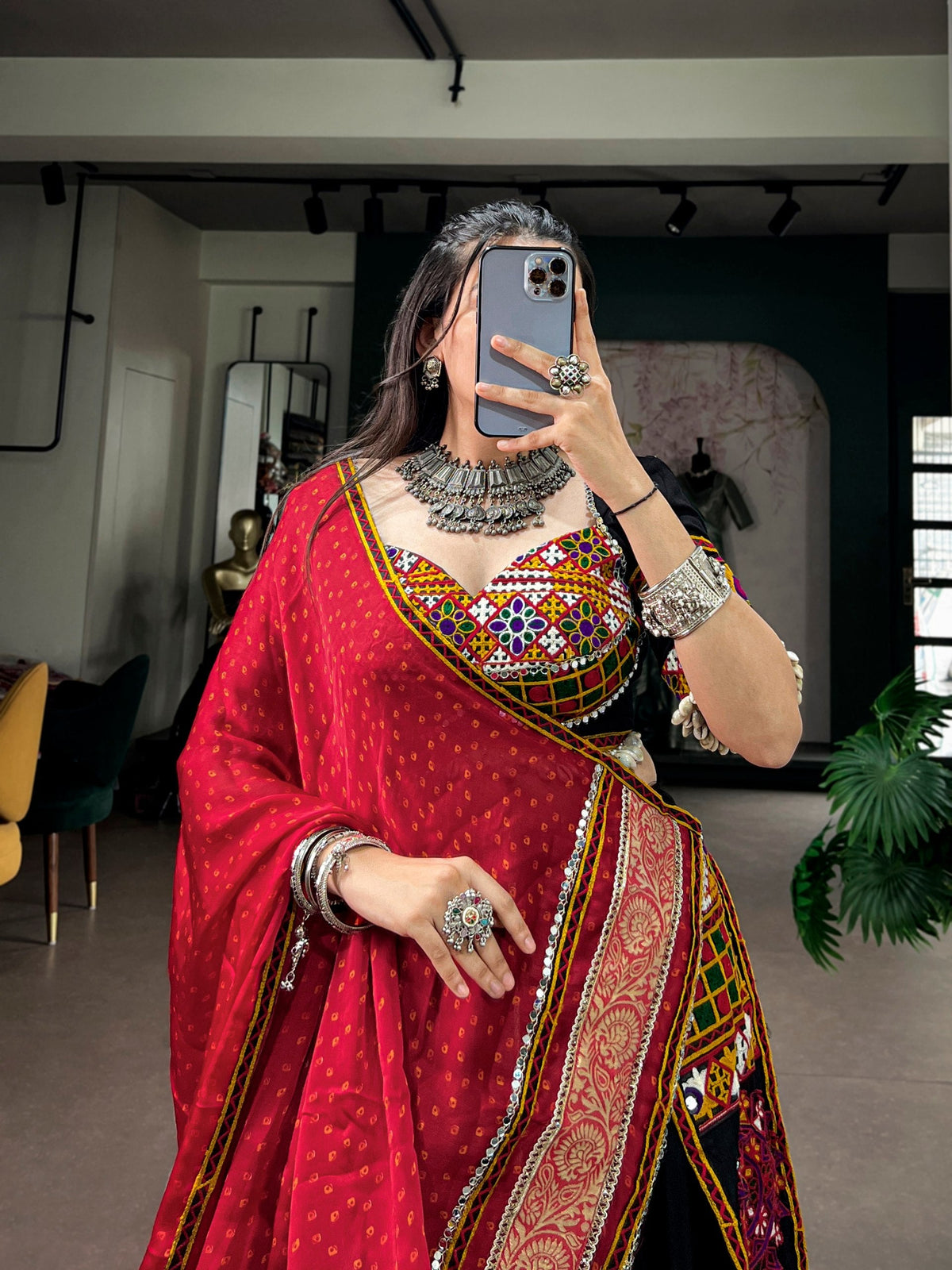 Aashvi Rayon Kutchi Embroidery Lehenga Choli