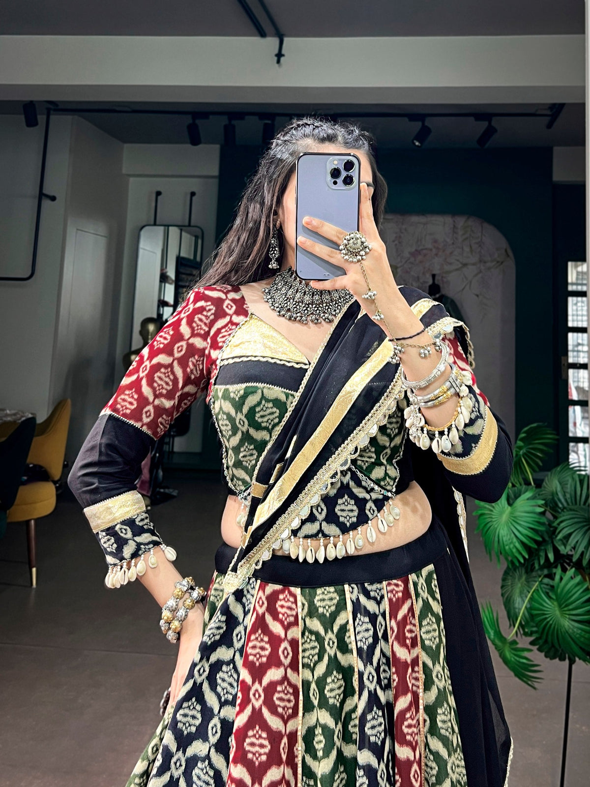 Aaradhya Rayon Heritage Print Lehenga Choli