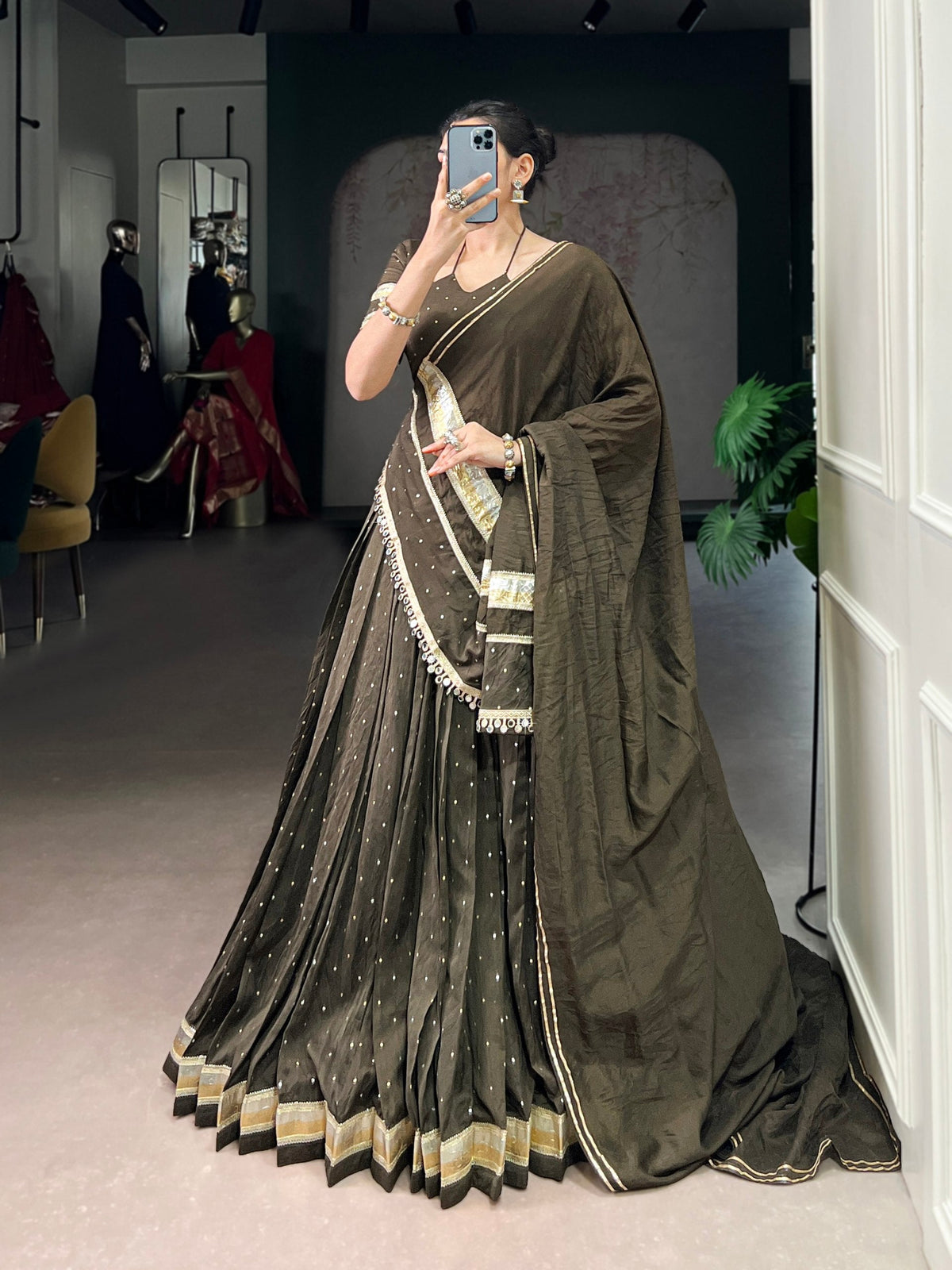 Kavya Pure Chanderi Zari Weaving Lehenga Choli
