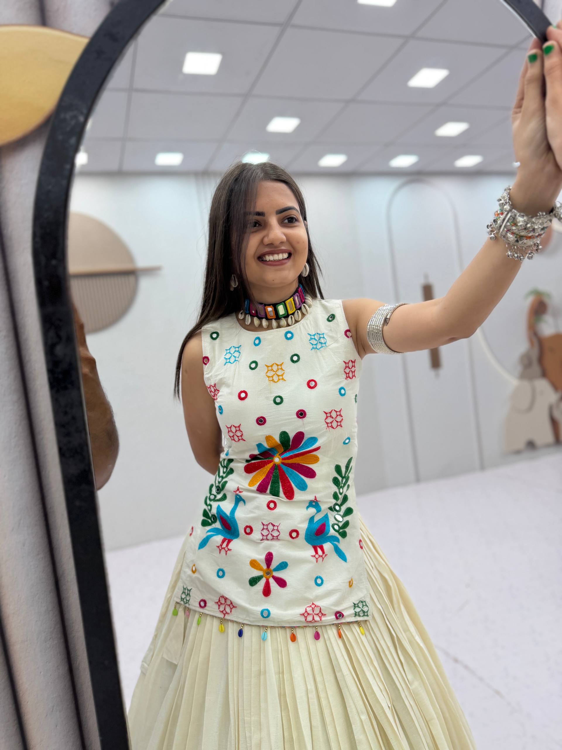 Anvika Khadi Cotton Mother-Daughter Lehenga Choli