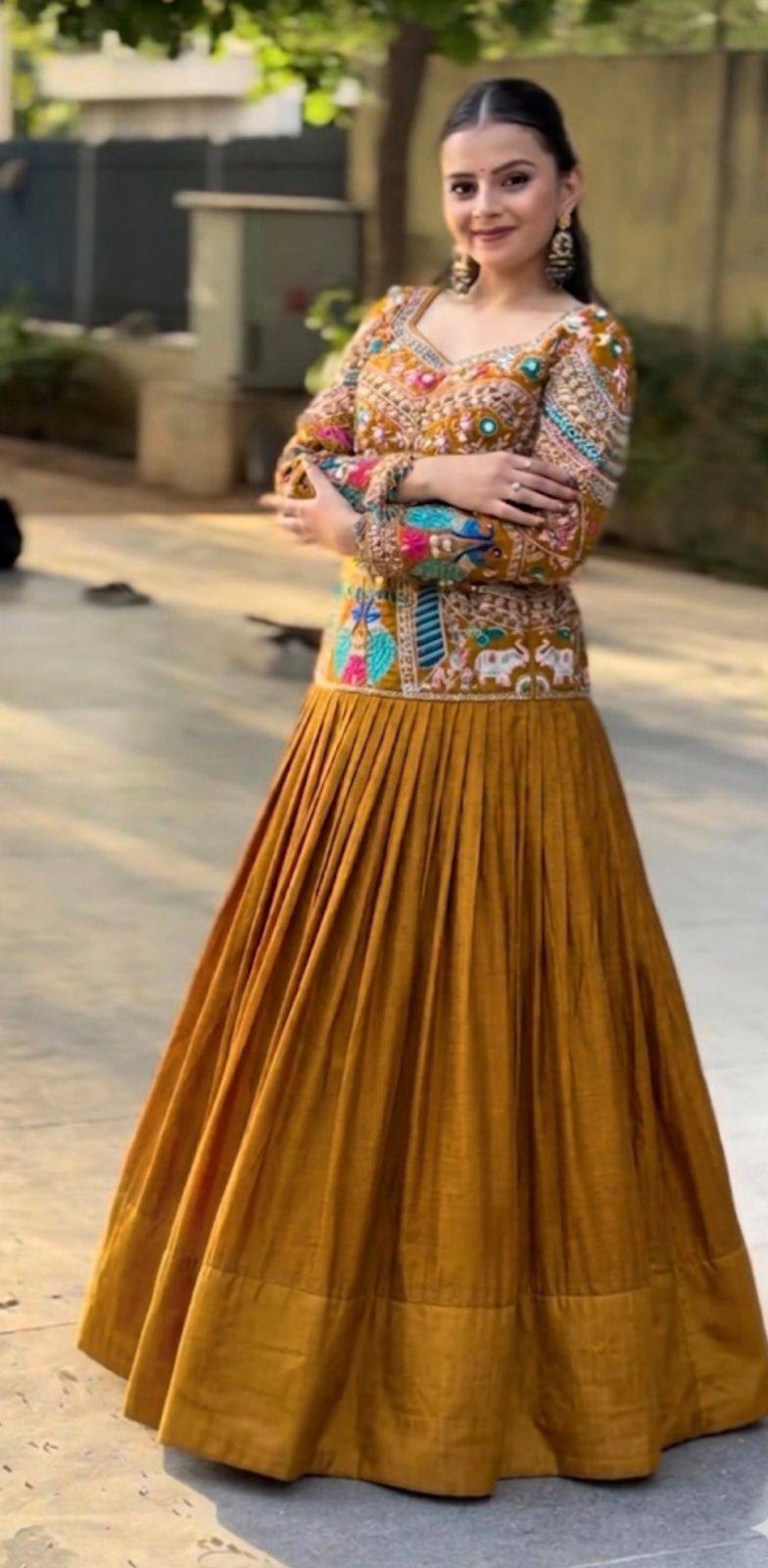 Aarini Chinon Silk Embroidery Sequin Lehenga Choli