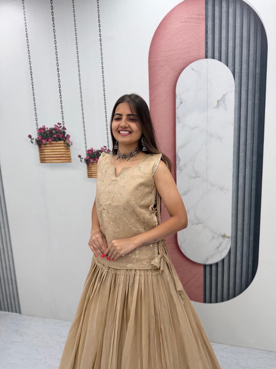 Kiyana Crunchy Silk Heavy Thread Jacket Lehenga Choli