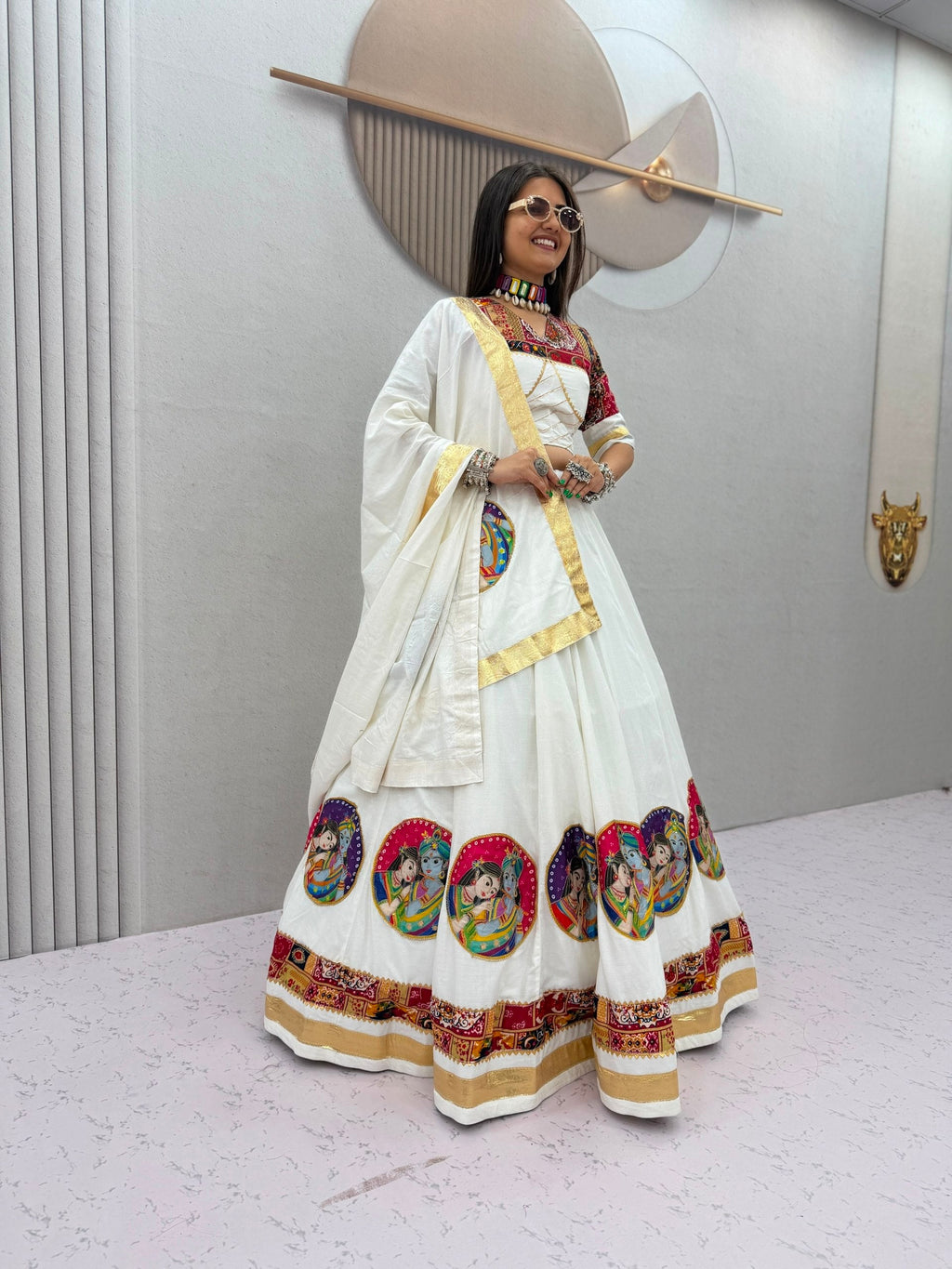 Eshita Pure Cotton Foil Print Position Print Lehenga Choli