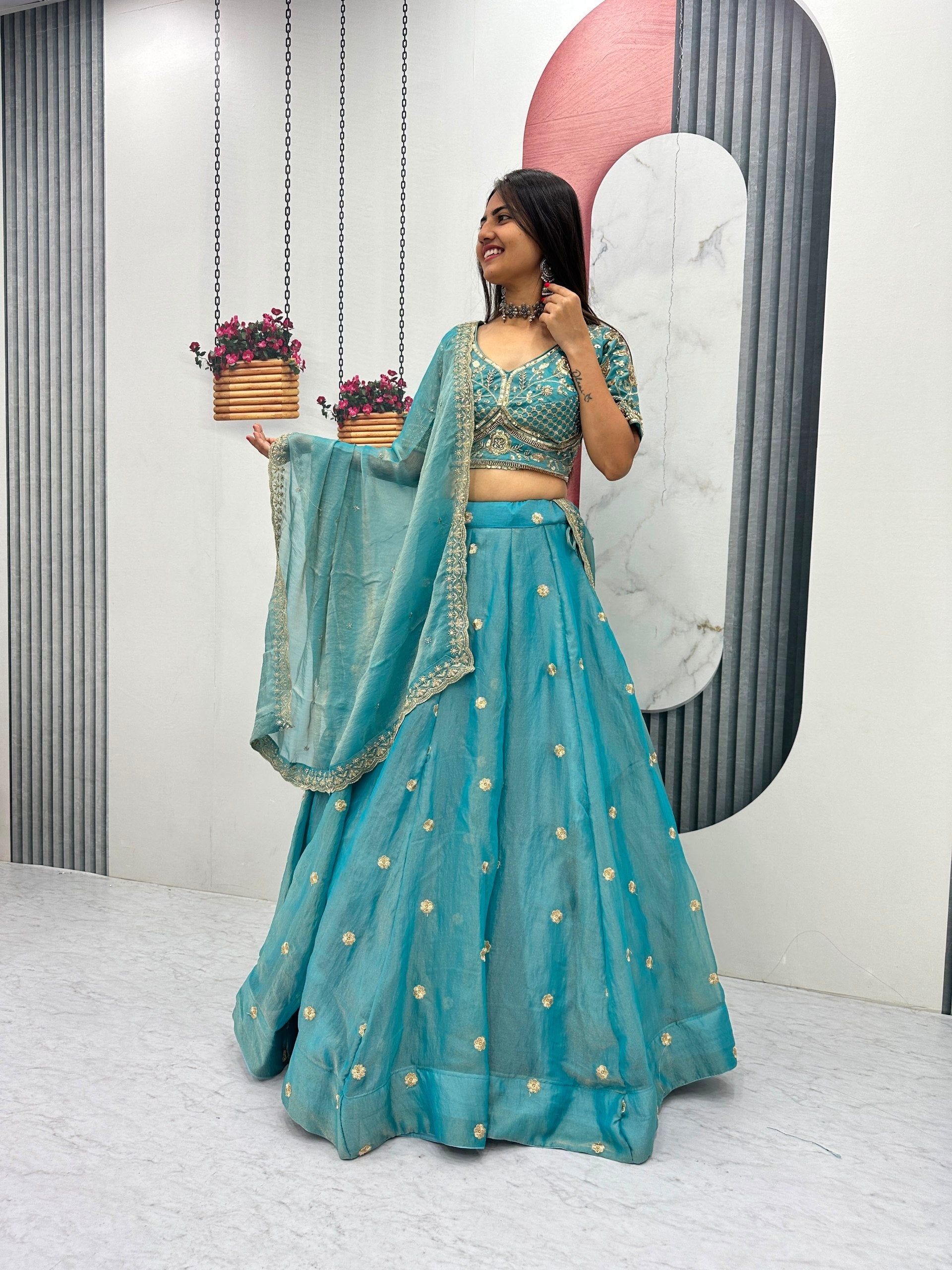 Aashrita Mosh Heavy Embroidery Sequin Lehenga Choli