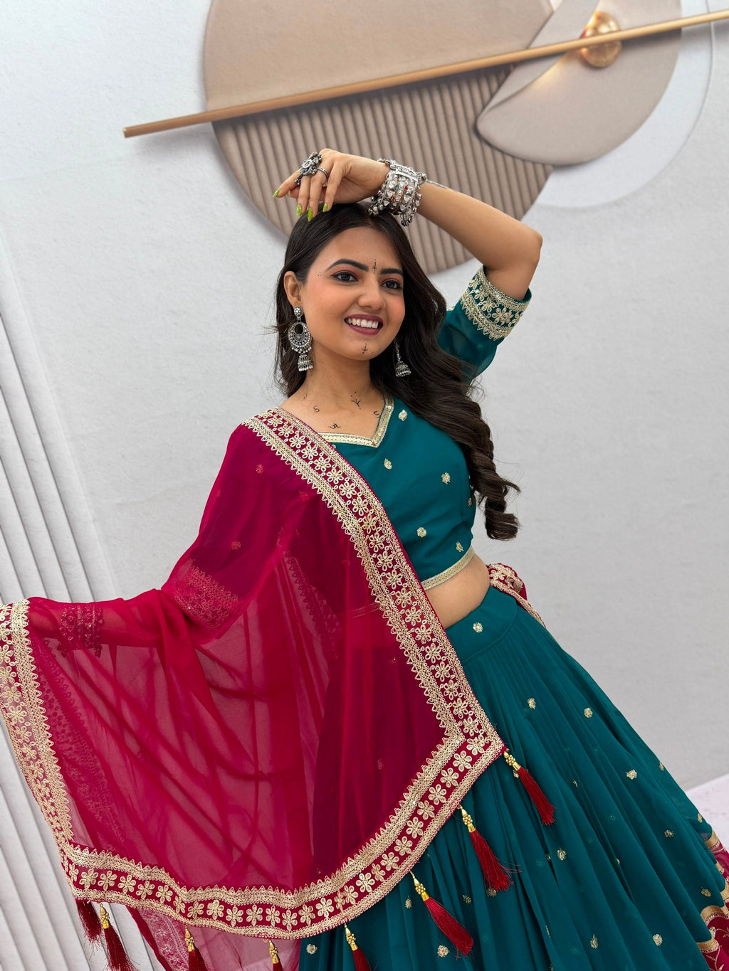 Inayaara Fox Georgette Embroidery Sequence Lehenga Choli