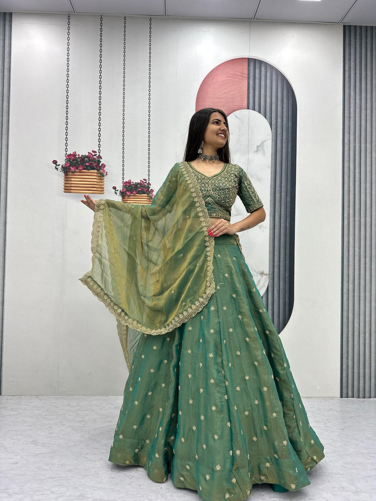 Tanvika Mosh Heavy Embroidery Lehenga Choli