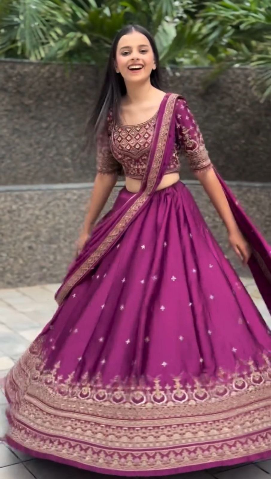 Aarika Chinon Heavy Embroidery Lehenga Choli