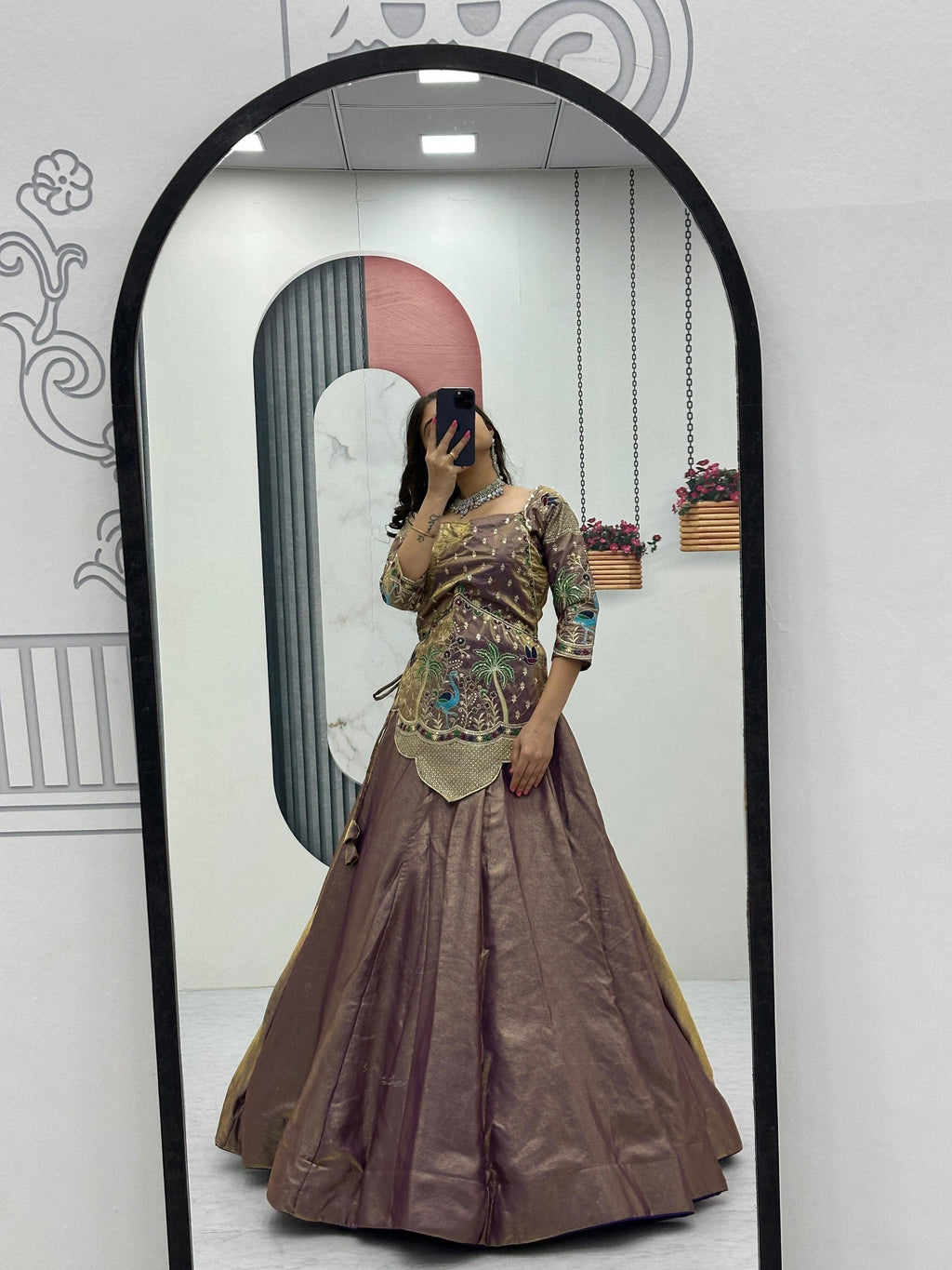 Kiara Pure Silk Satin Heavy Embroidery Lehenga Choli