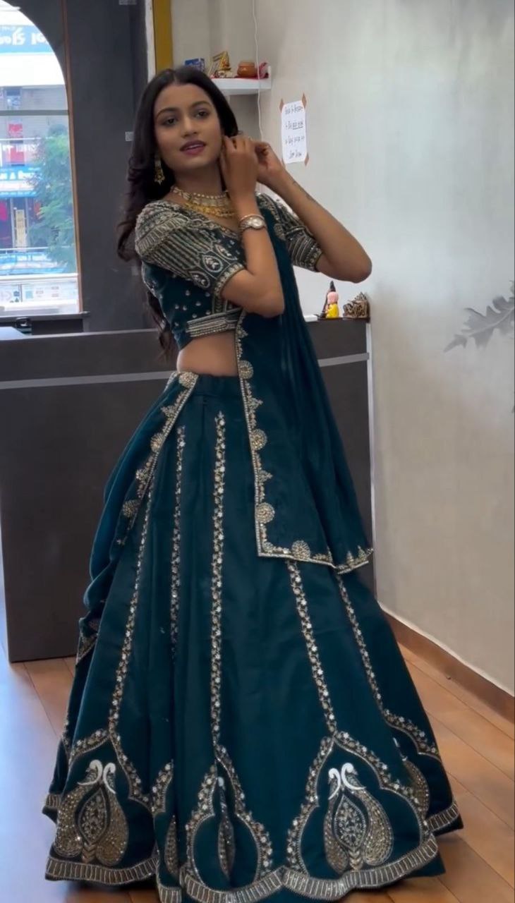 Vyanika Chinon Embroidery Lehenga Choli