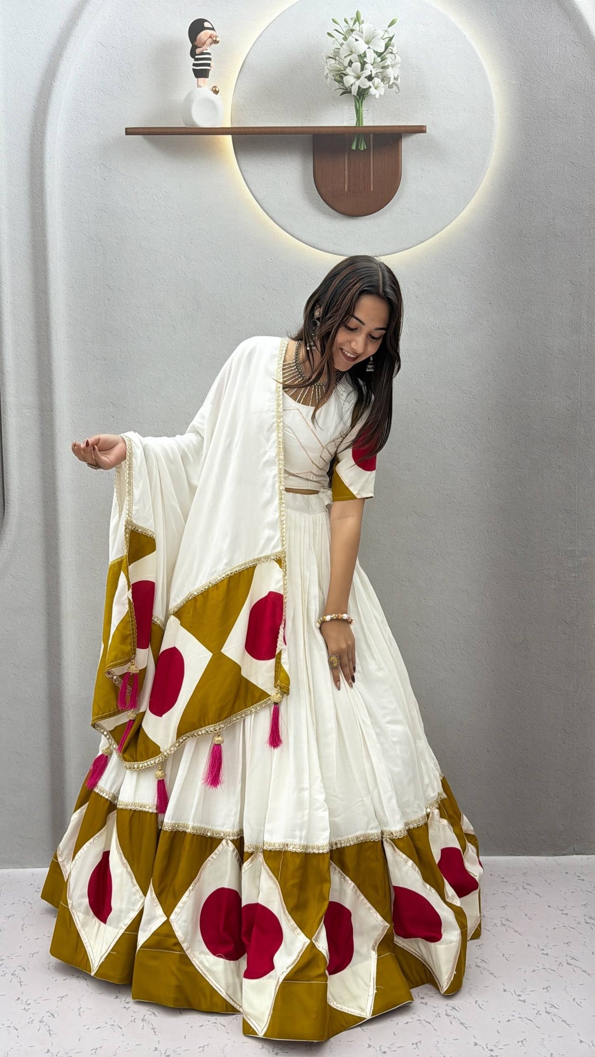 Tanirika Pure Cotton Gota Patti Lehenga Choli