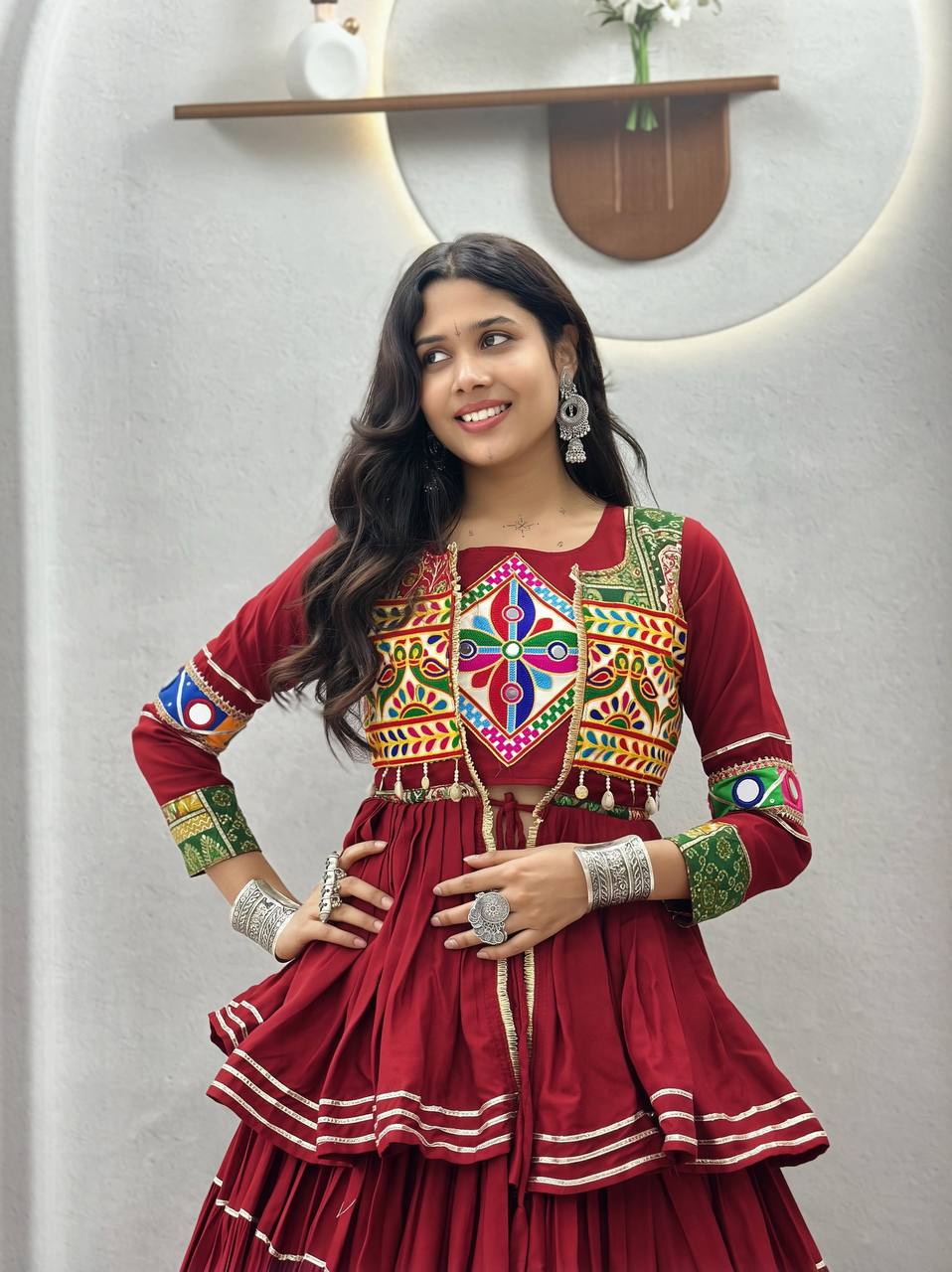Mrinaya Pure Cotton Gamthi Lehenga Choli