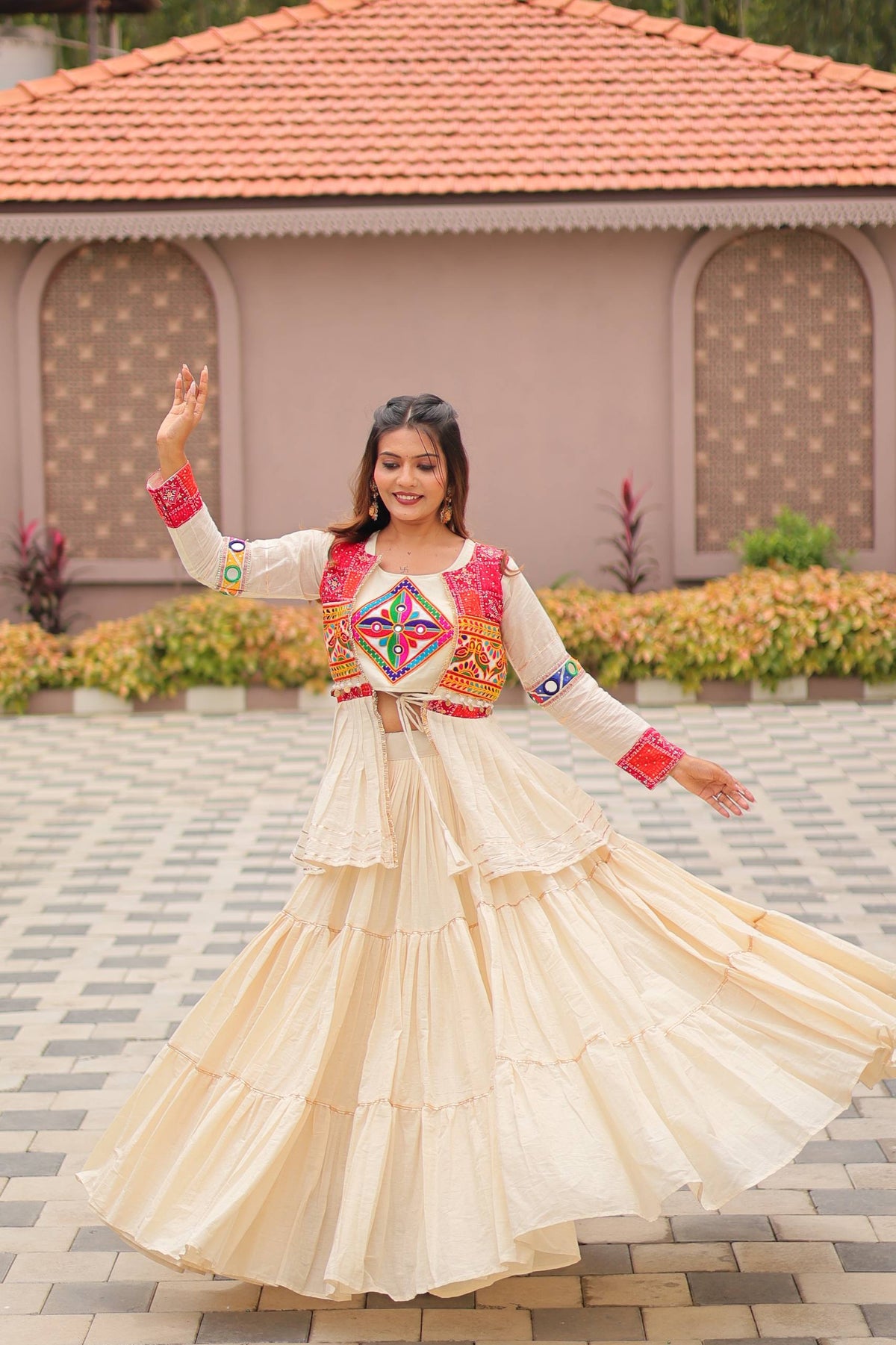 Anamika Pure Cotton Gamthi Work Lehenga Choli