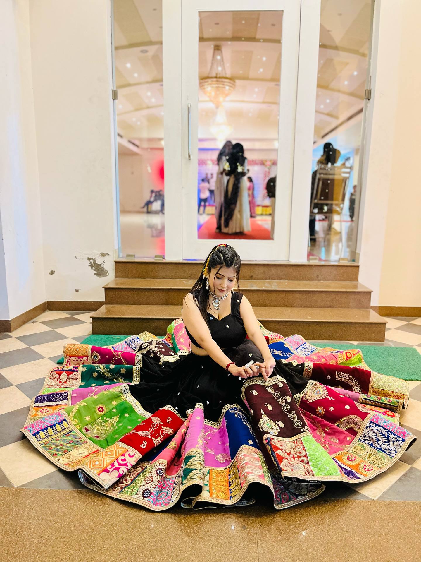 FREYA MIRROR WORK LEHENGA WITH KOTI