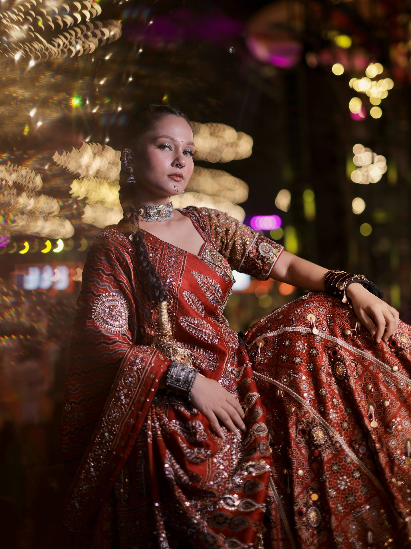 Rangqadam Mirror Work Lehenga Choli