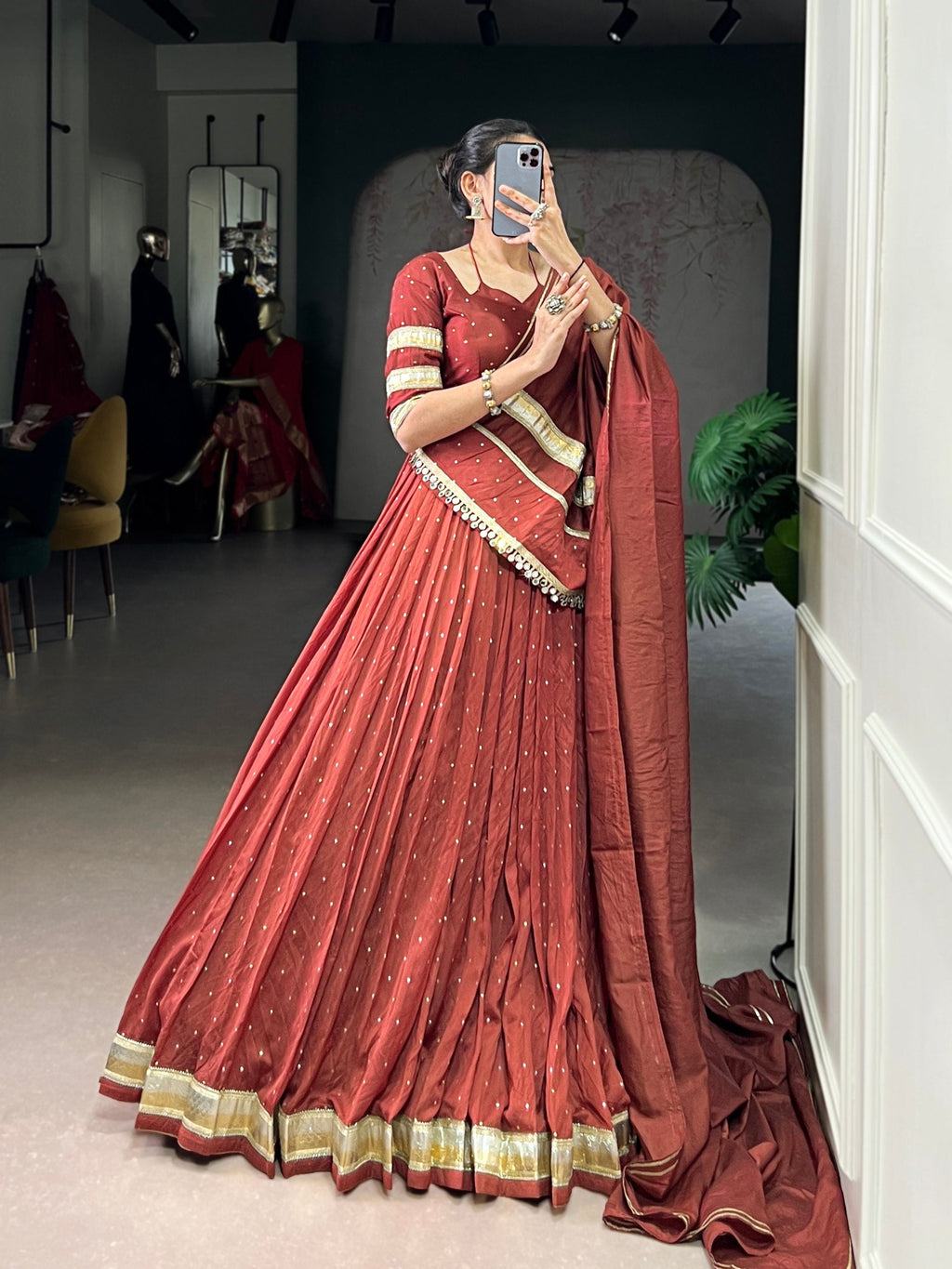 Kavya Pure Chanderi Zari Weaving Lehenga Choli