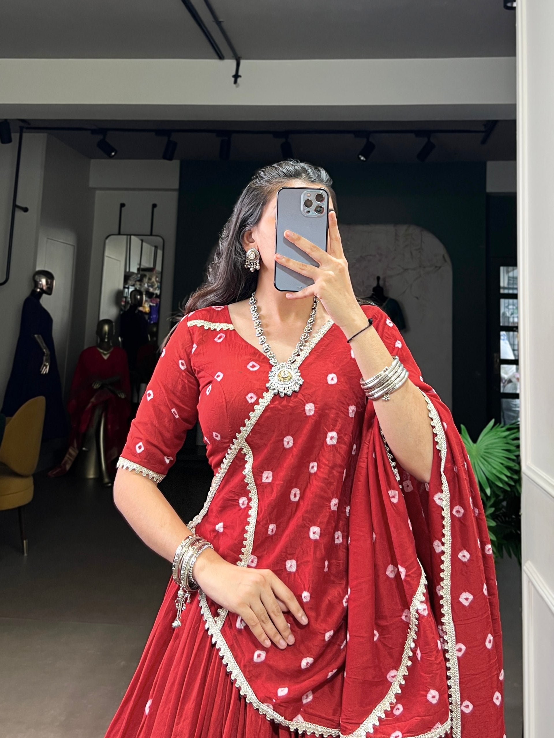 Radhika Pure Chanderi Bandhej Lehenga Choli