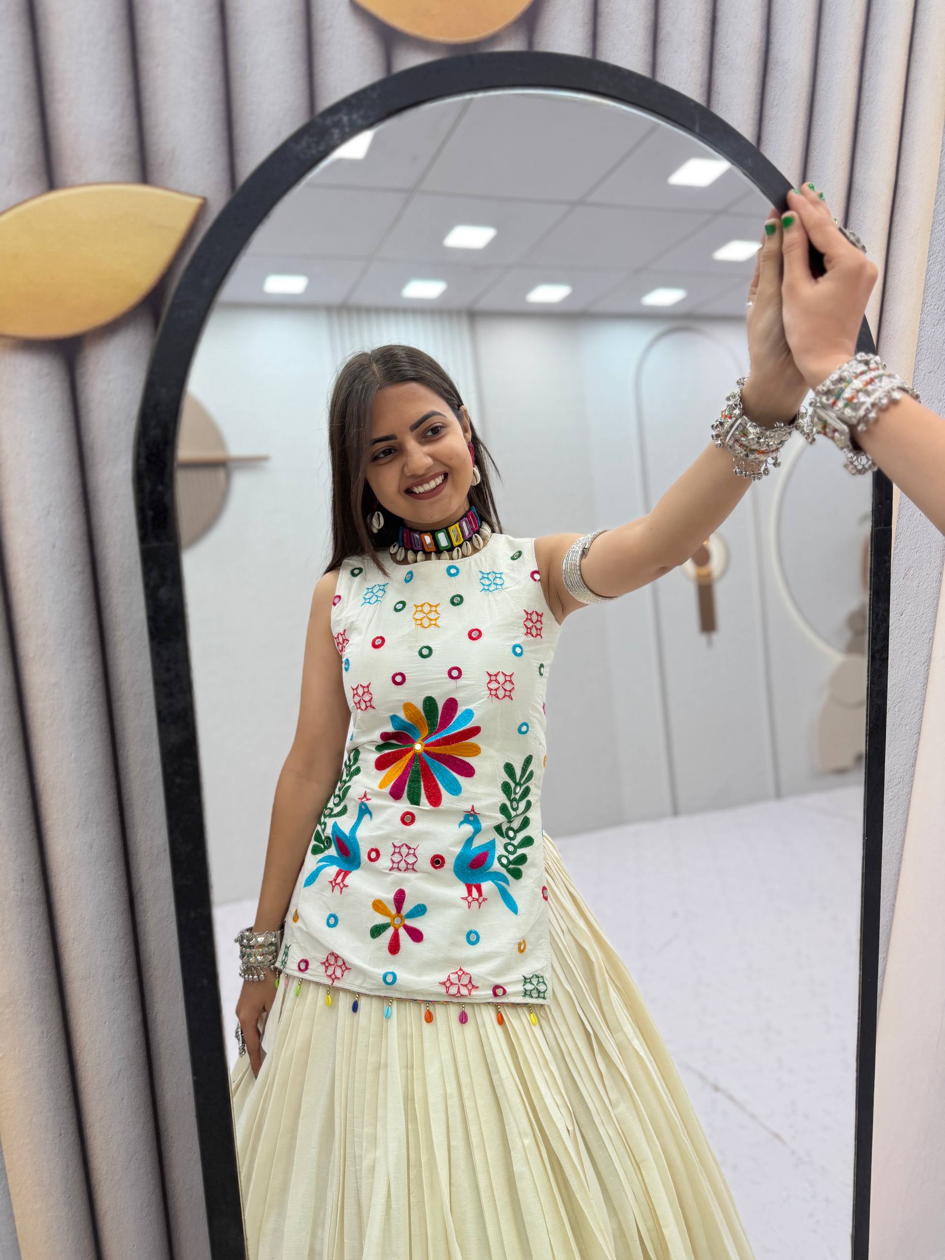 Anvika Khadi Cotton Mother-Daughter Lehenga Choli