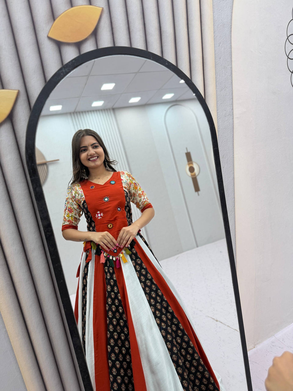 Riya Pure Cotton Hand Work Kediyu Lehenga Choli