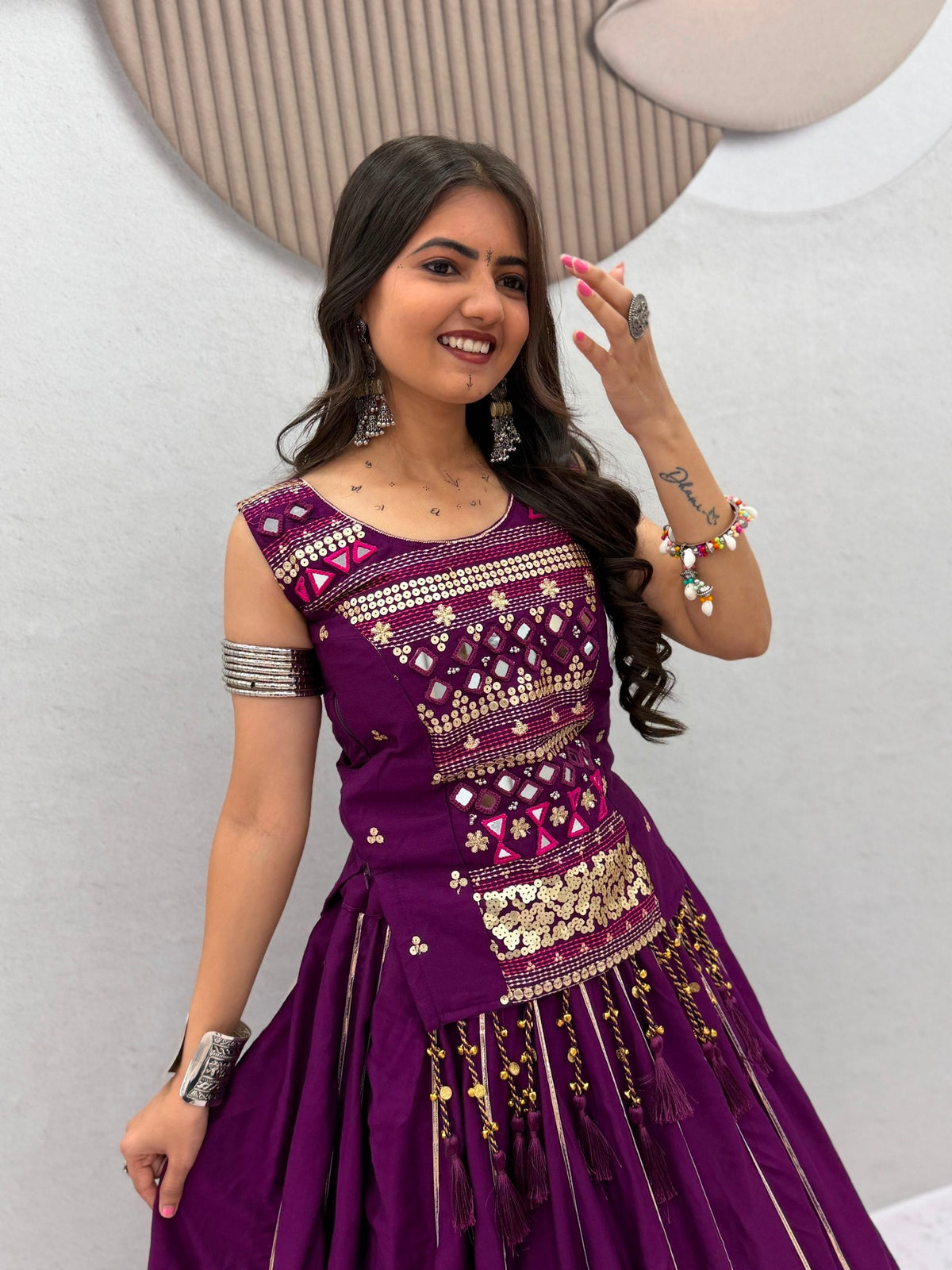 Sharvya Pure Cotton Mother-Daughter Lehenga Choli