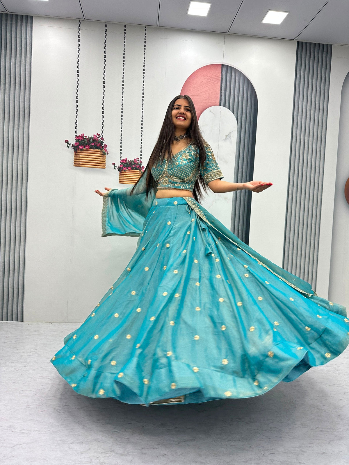 Aashrita Mosh Heavy Embroidery Sequin Lehenga Choli