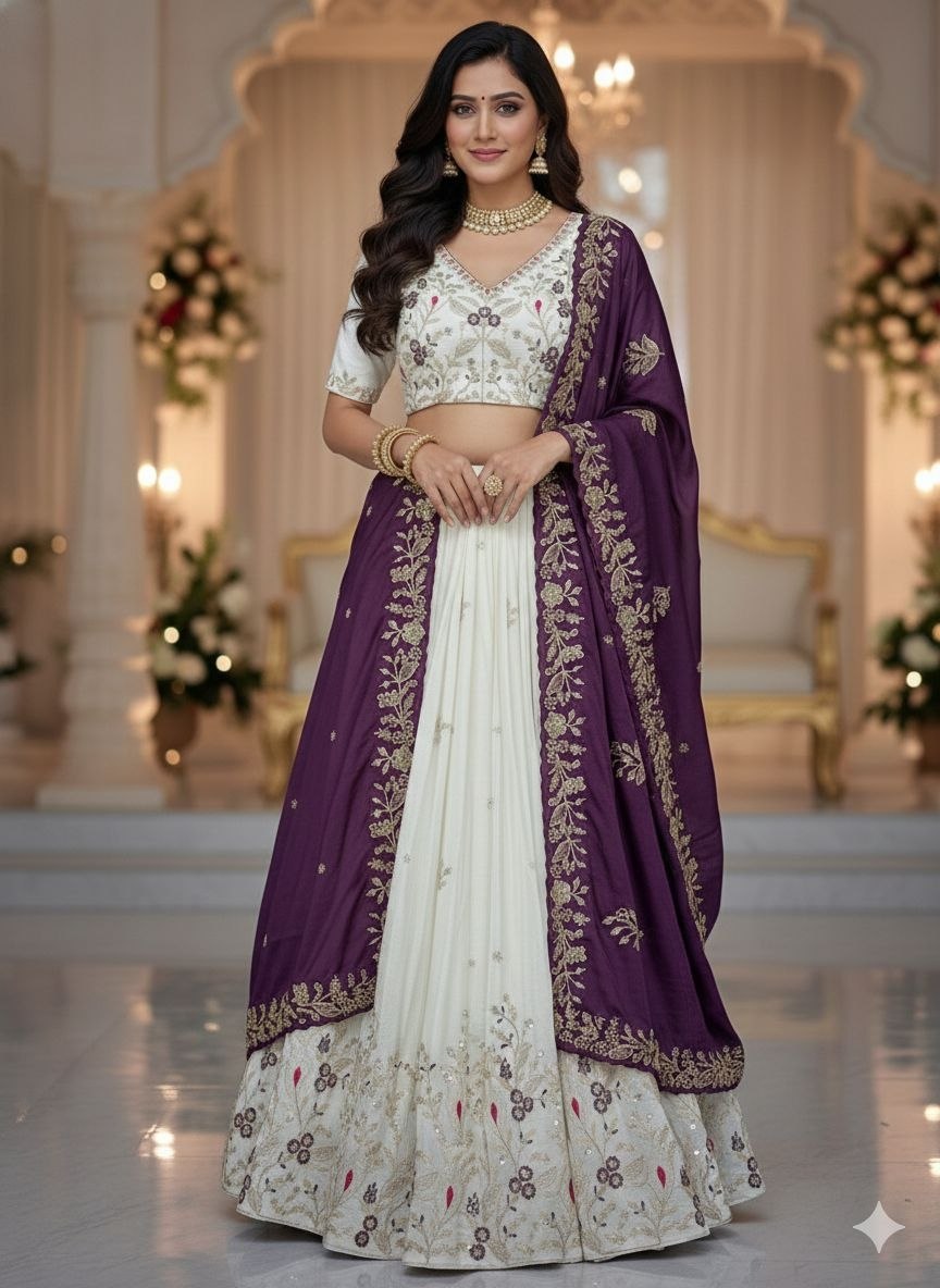 Ruhani Chinon Embroidery Lehenga Choli