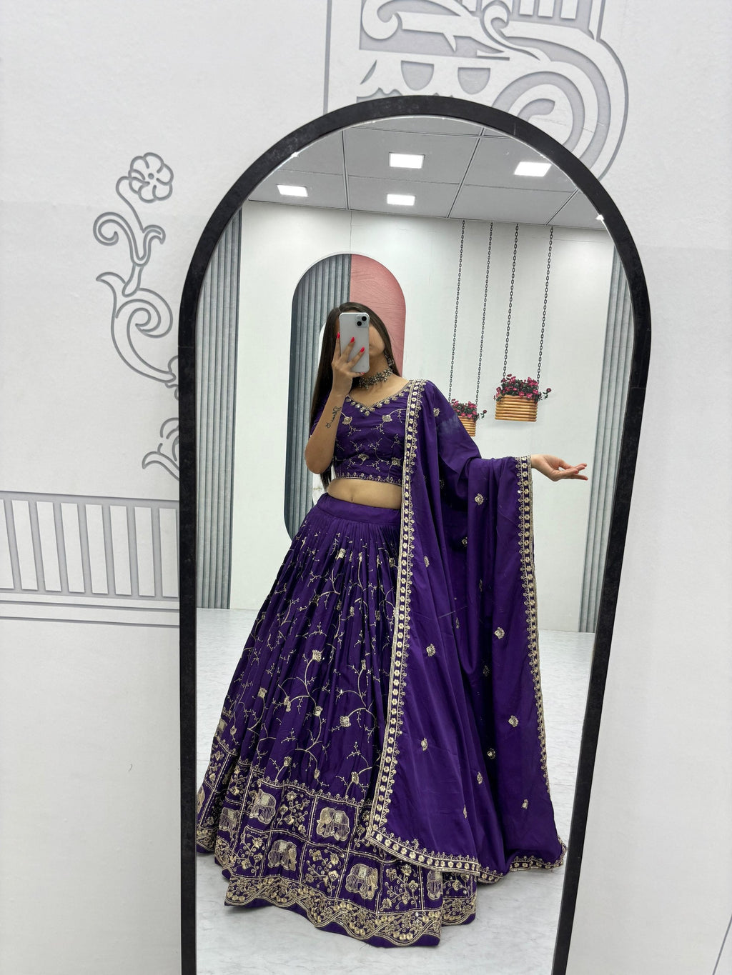 Mahira Crepe Silk Heavy Embroidery Lehenga Choli