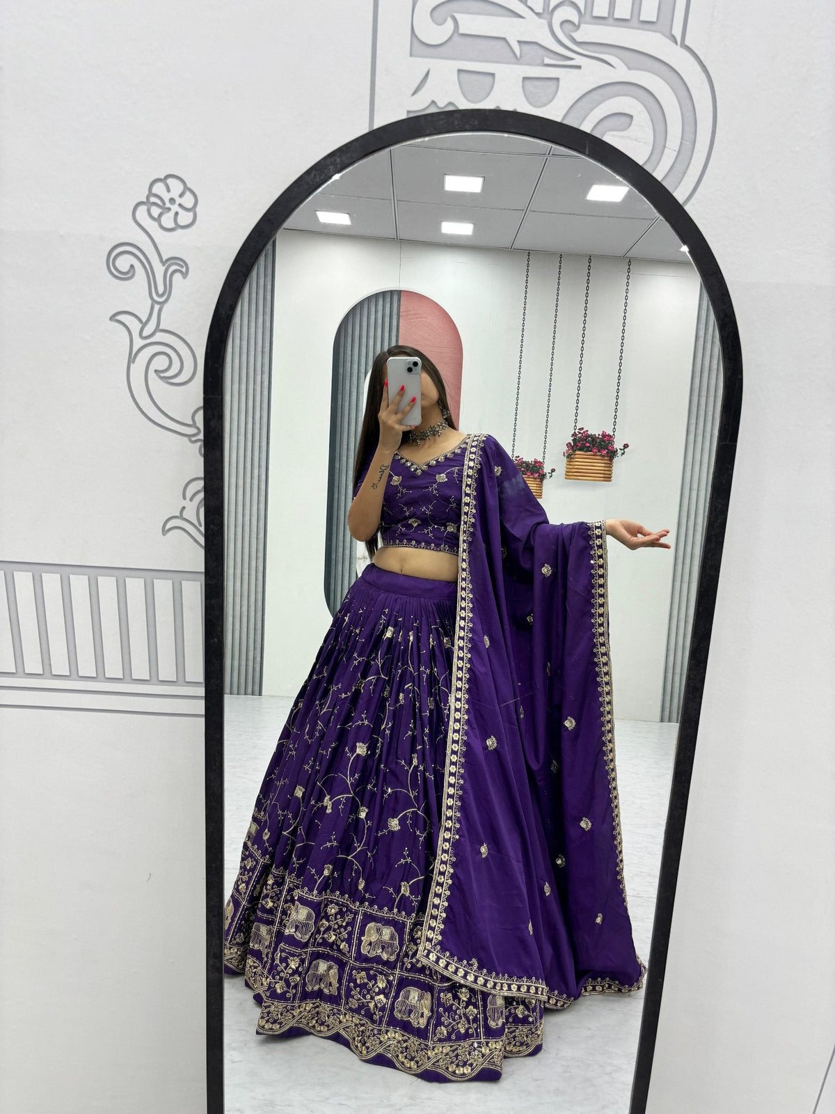 Mahira Crepe Silk Heavy Embroidery Lehenga Choli