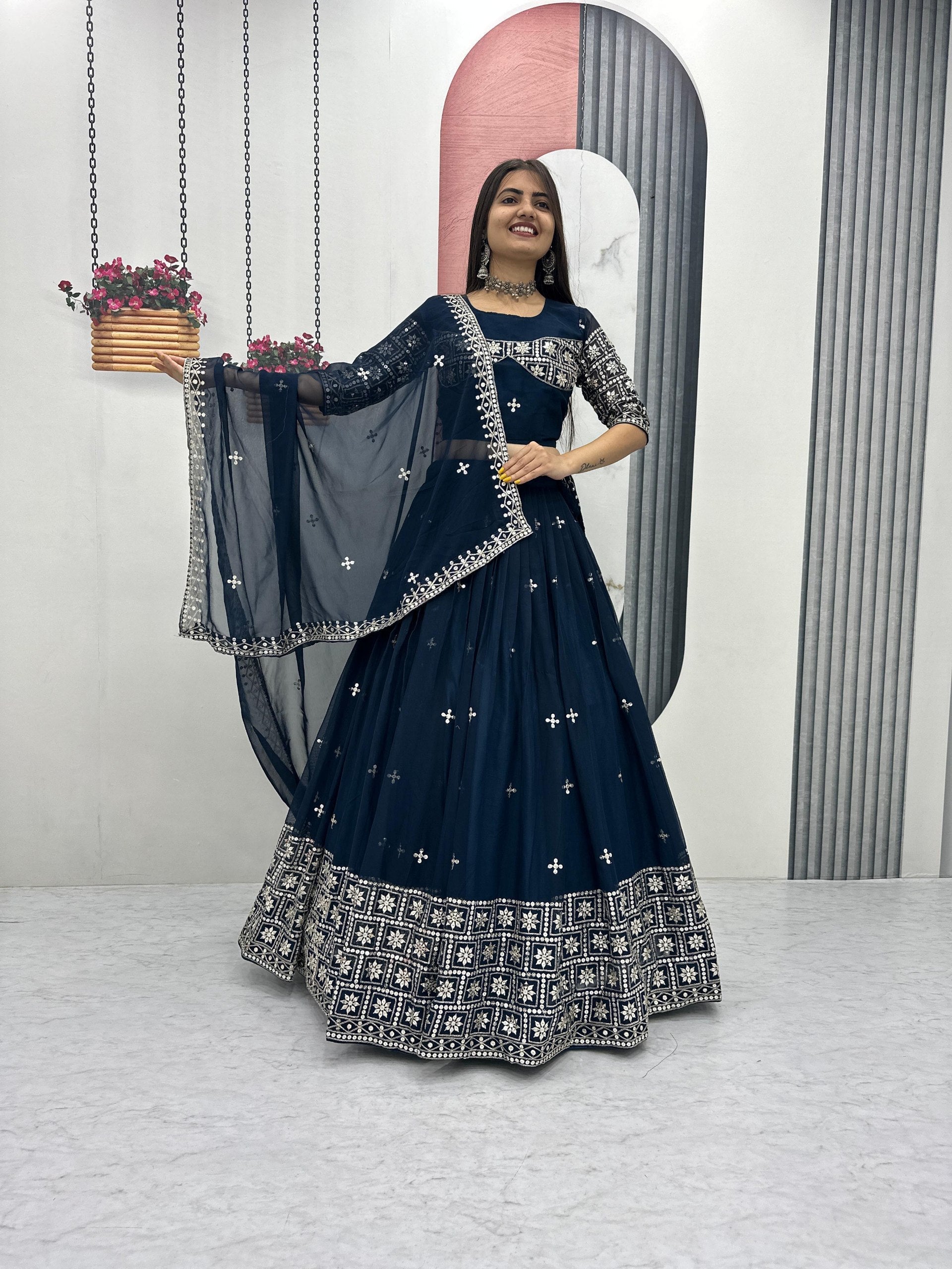 Anvika Fox Georgette Heavy Embroidery Lehenga Choli