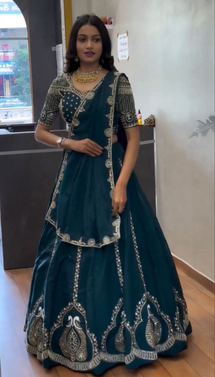 Vyanika Chinon Embroidery Lehenga Choli
