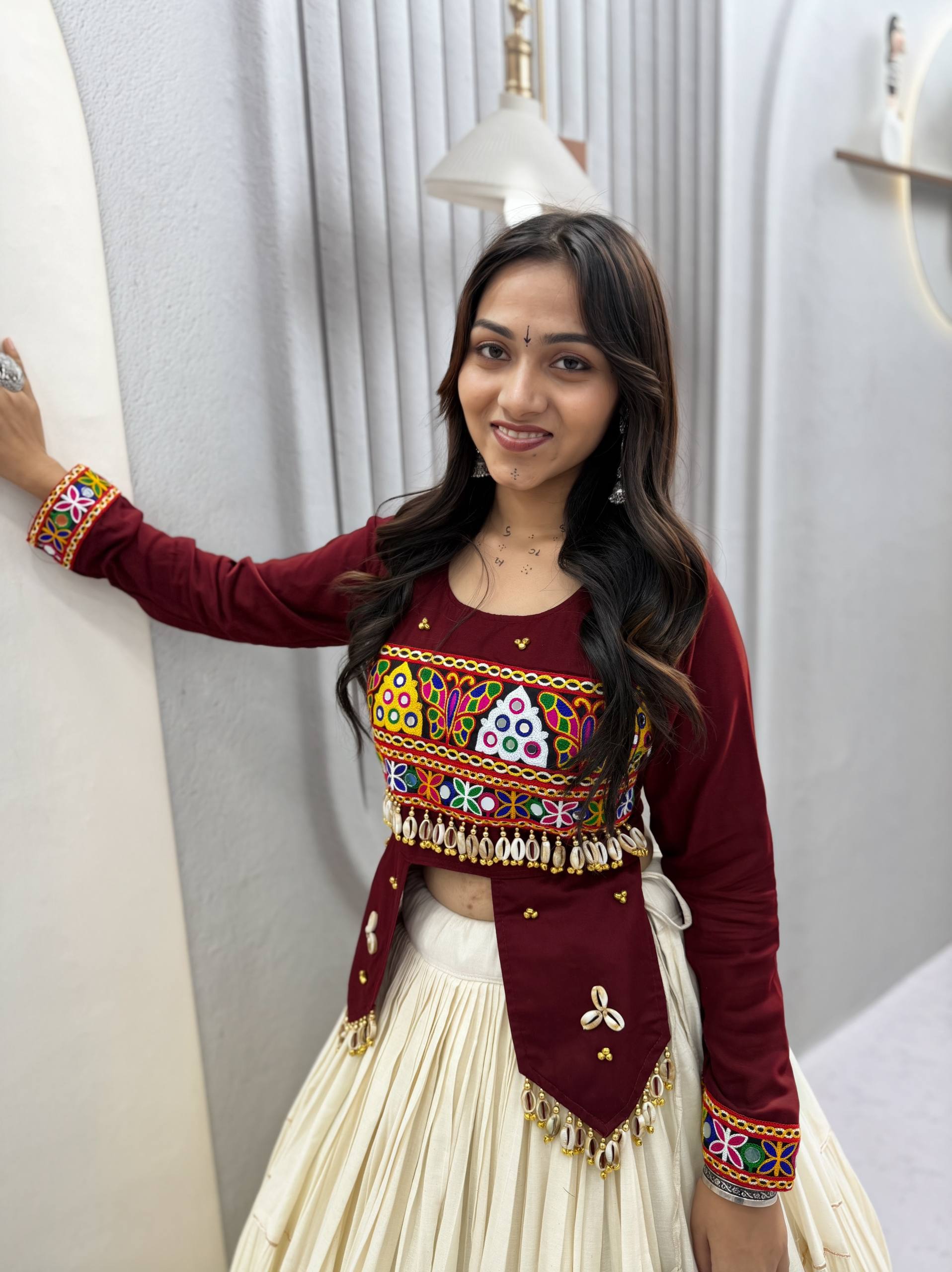 Kavyaanshi Pure Cotton Kodi Gamthi Lehenga Choli