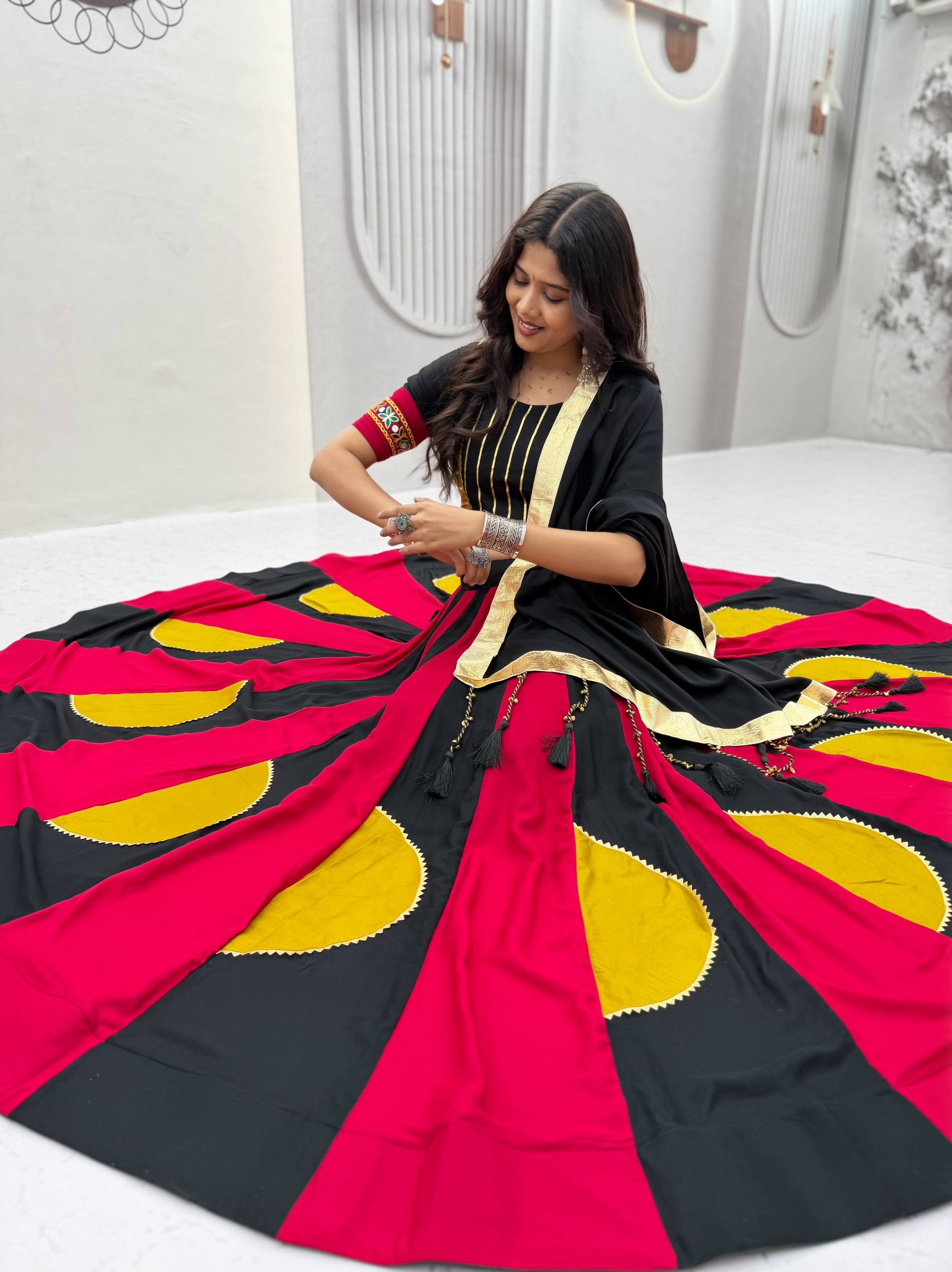 Dhriti Pure Cotton Gamthi Lehenga Choli