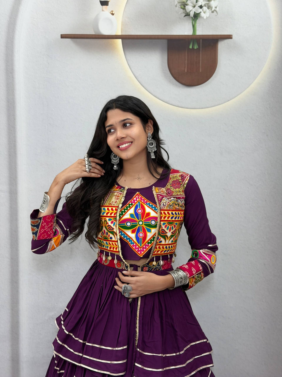 Sharvani Pure Cotton Gamthi 9 Meter Lehenga Choli