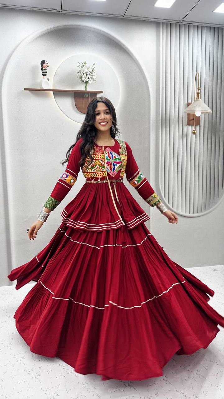 Mrinaya Pure Cotton Gamthi Lehenga Choli
