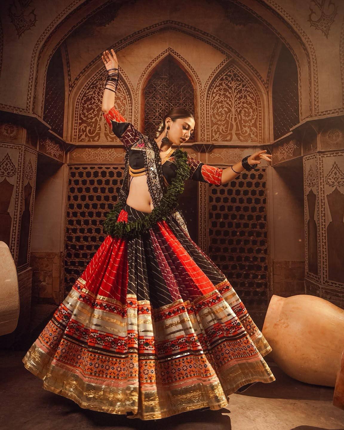 Gildessa Mirror Work Lehenga Choli