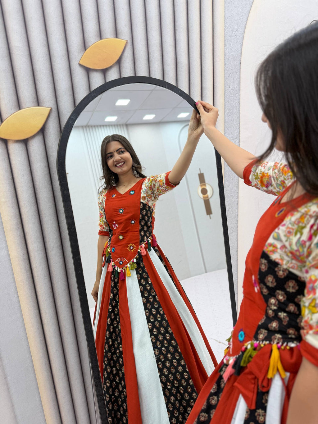 Riya Pure Cotton Hand Work Kediyu Lehenga Choli