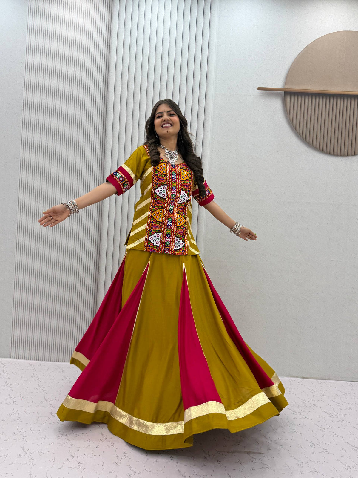 Zivika Pure Cotton Kediyu Lehenga Choli