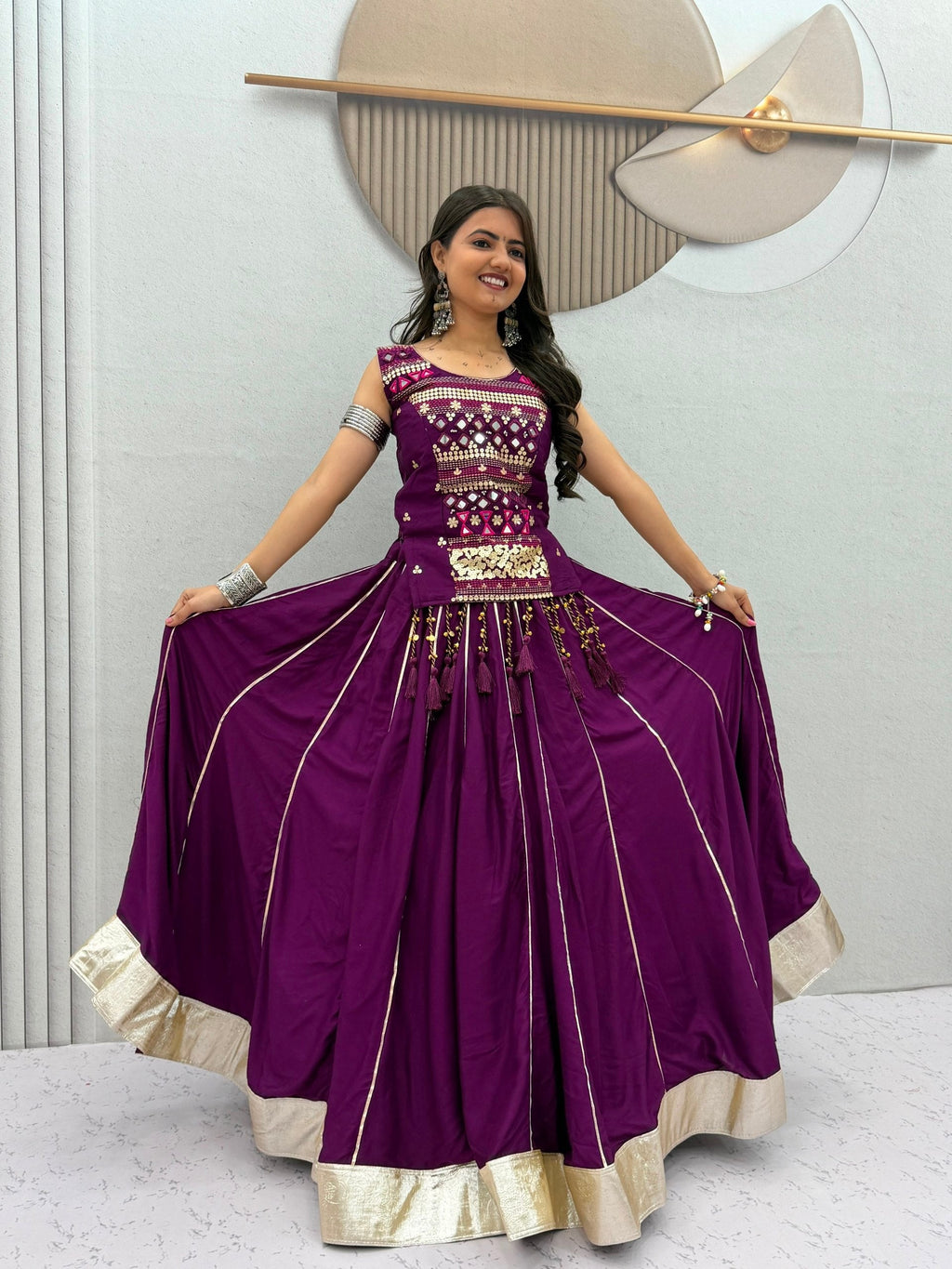 Sharvya Pure Cotton Mother-Daughter Lehenga Choli