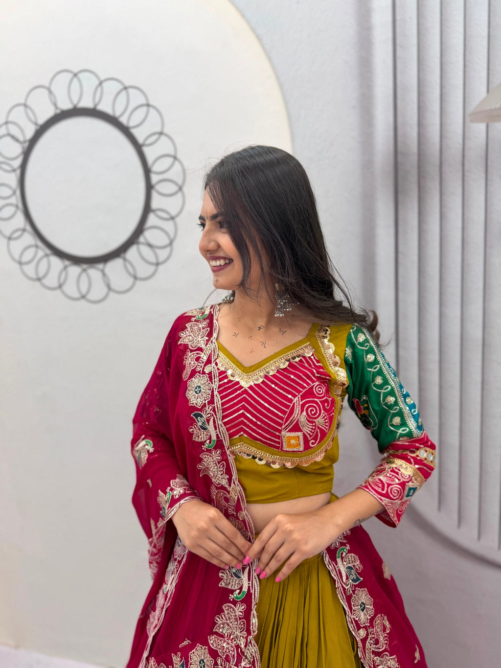 Yutika Pure Cotton Embroidery Lace Lehenga Choli
