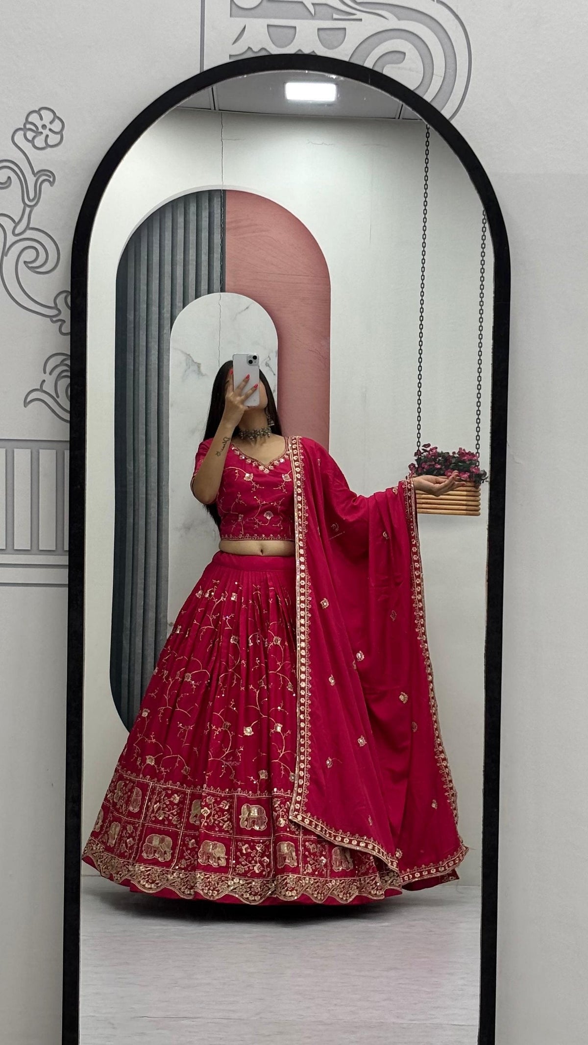 Mahira Crepe Silk Heavy Embroidery Lehenga Choli