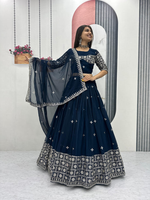 Anvika Fox Georgette Heavy Embroidery Lehenga Choli