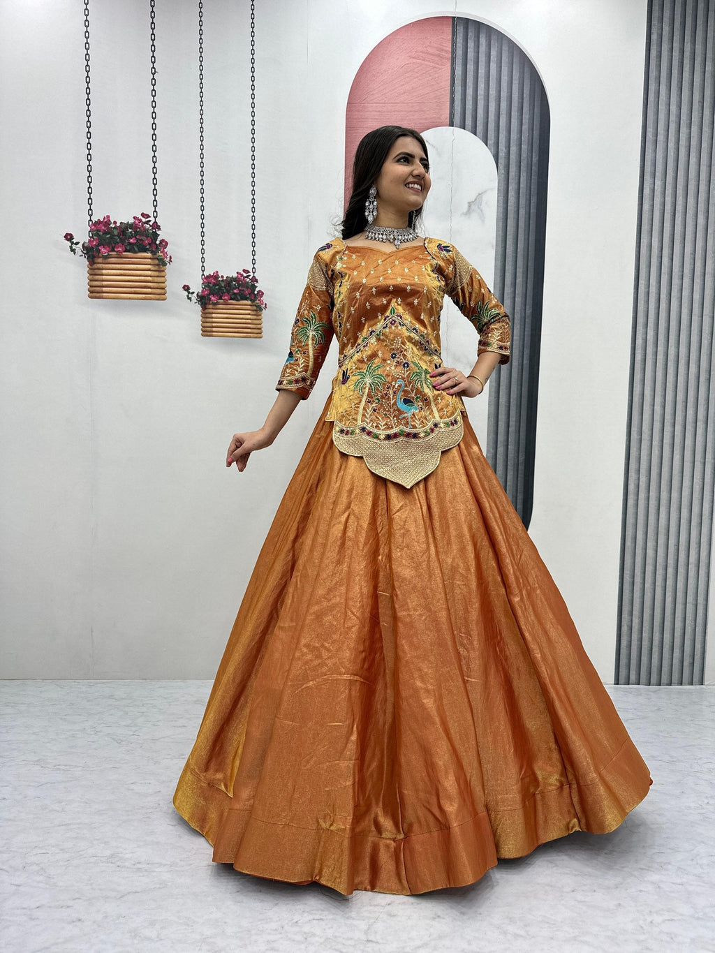 Kiara Pure Silk Satin Heavy Embroidery Lehenga Choli
