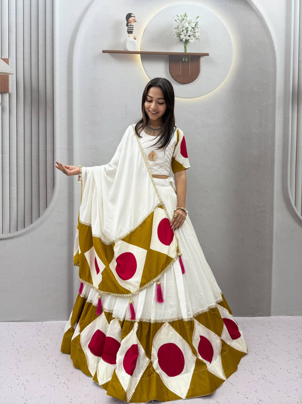 Tanirika Pure Cotton Gota Patti Lehenga Choli