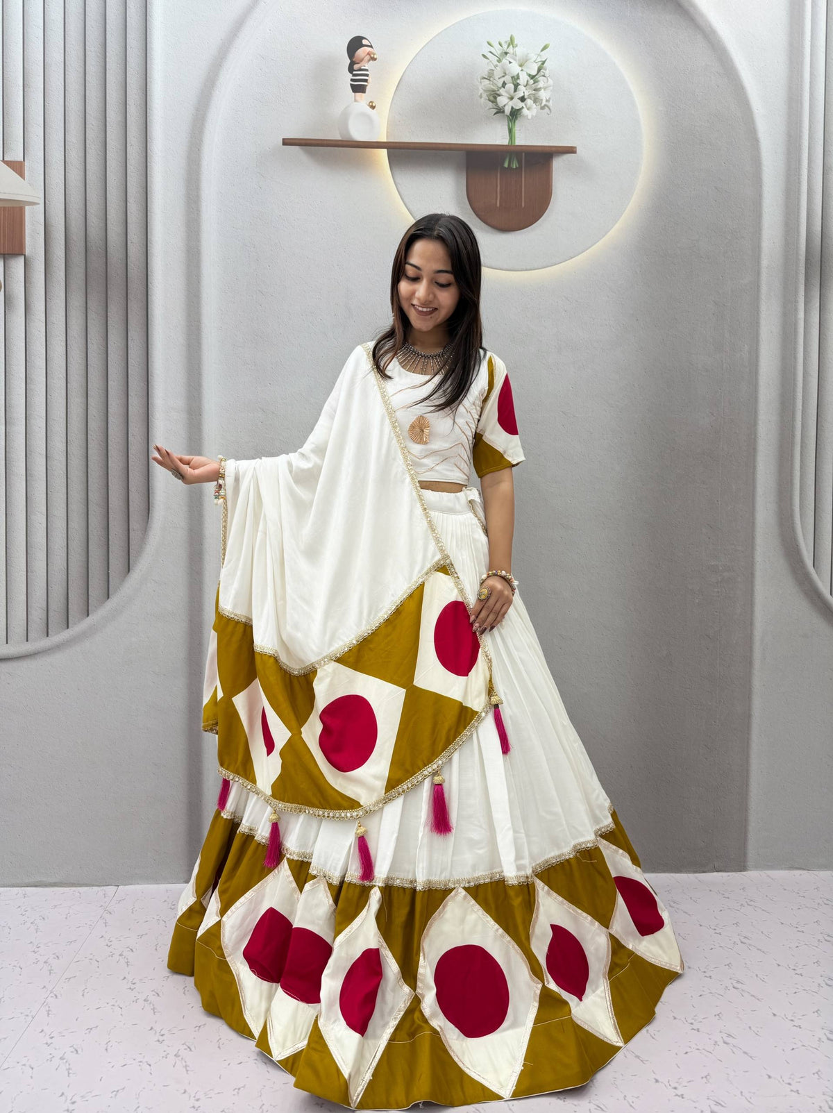Tanirika Pure Cotton Gota Patti Lehenga Choli