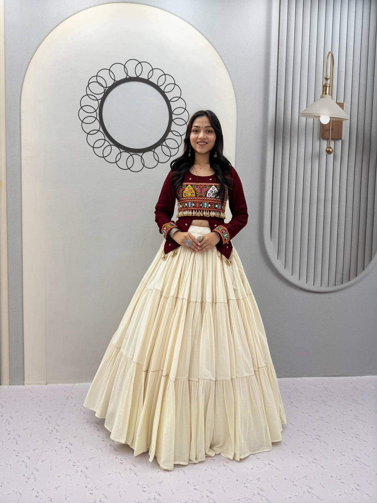 Kavyaanshi Pure Cotton Kodi Gamthi Lehenga Choli