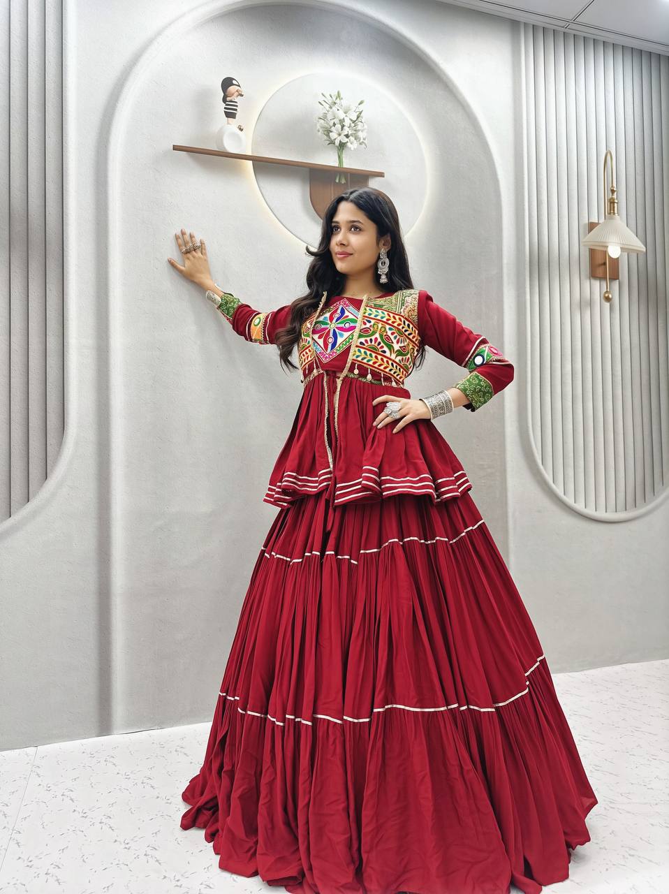 Mrinaya Pure Cotton Gamthi Lehenga Choli