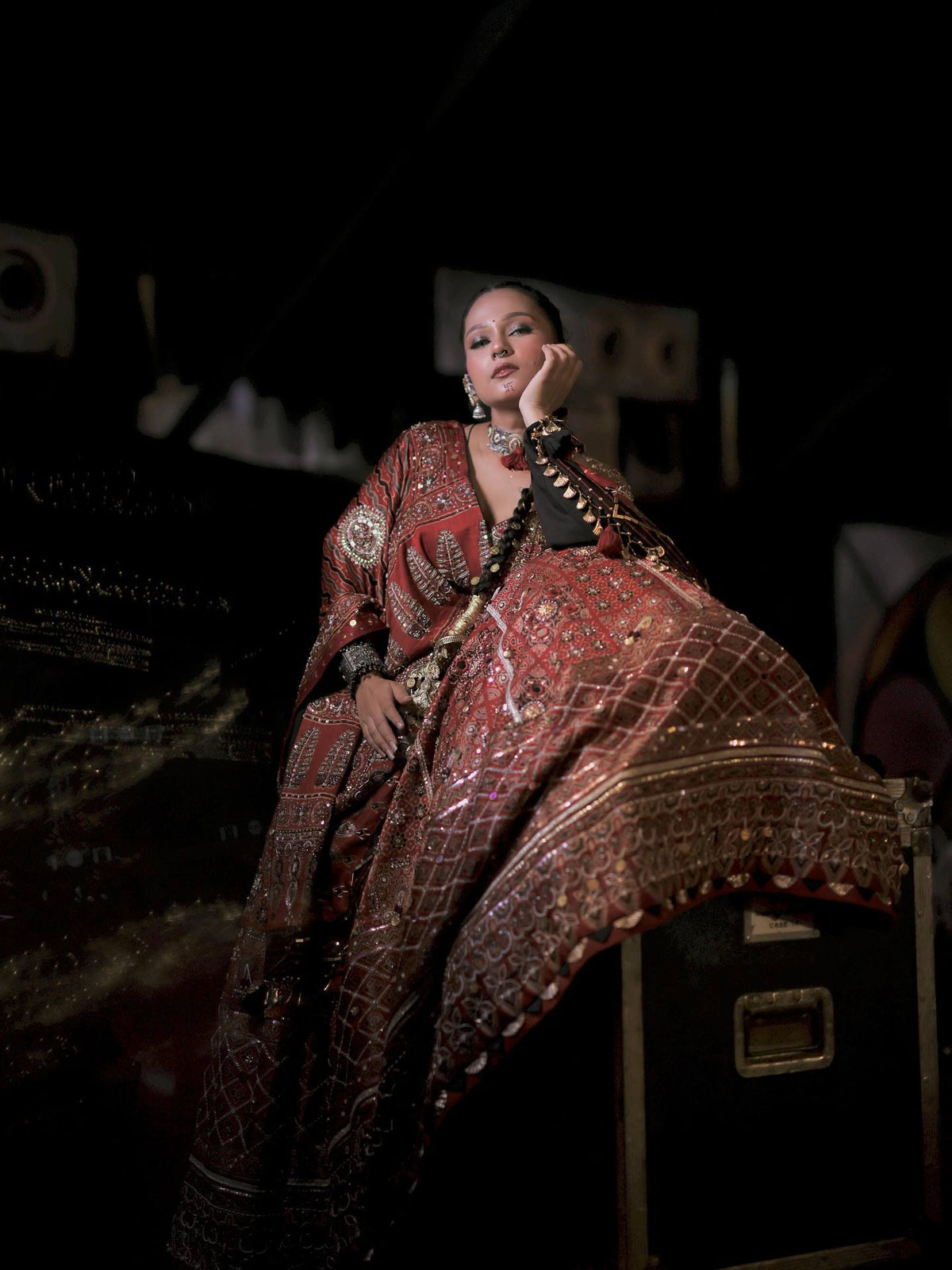Rangqadam Mirror Work Lehenga Choli