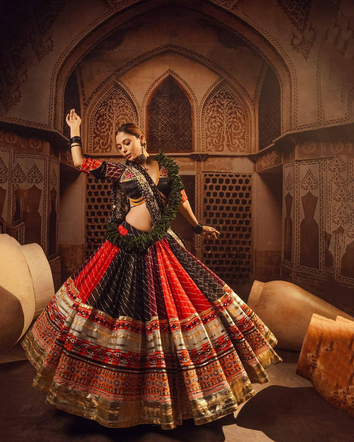 Gildessa Mirror Work Lehenga Choli