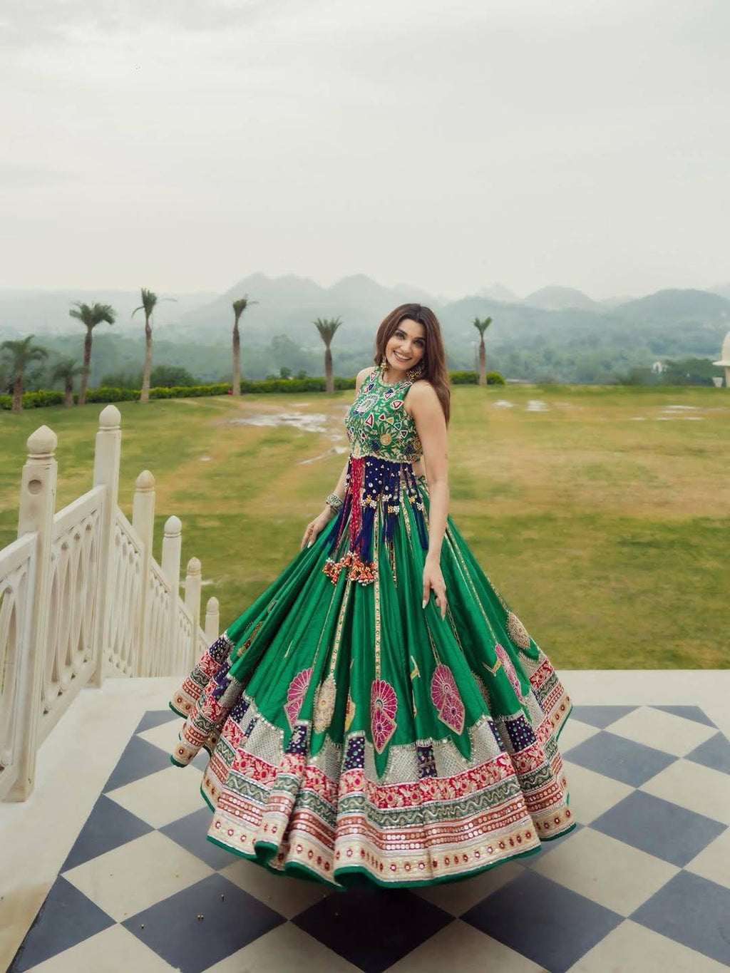Sagnika Mirror Work Lehenga Choli